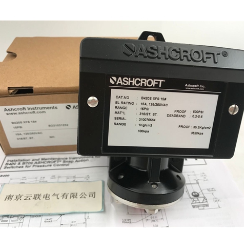 雅斯科ASHCROFT压力开关B420S XFS9